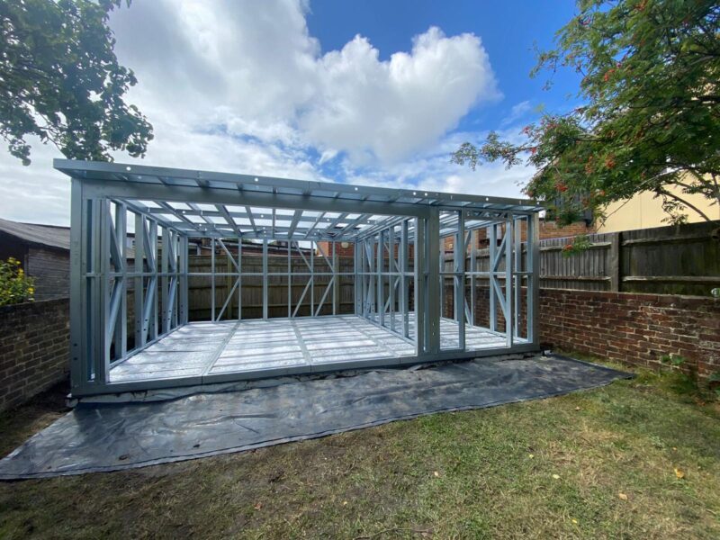 Steel Frame Buildings | Extensions & Porches | Garden Rooms | Lofts | Annexes | Foundations & Ground | Screws | Decks & Bases | Tiny Homes | Floating Homes