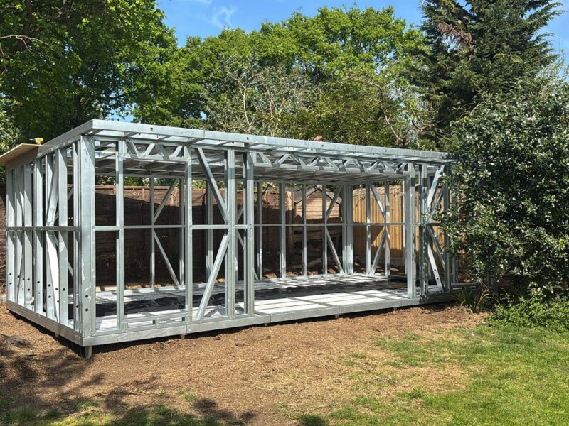 Steel Frame Buildings | Extensions & Porches | Garden Rooms | Lofts | Annexes | Foundations & Ground | Screws | Decks & Bases | Tiny Homes | Floating Homes