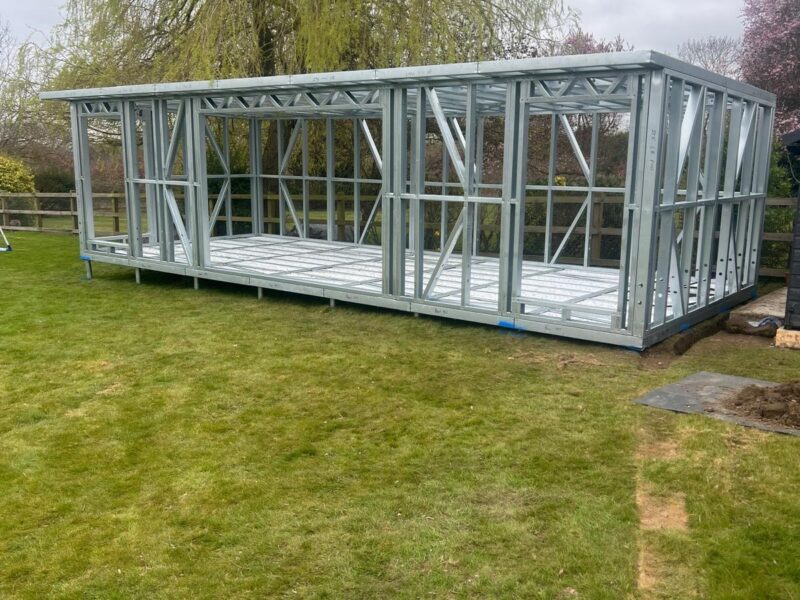 Steel Frame Buildings | Extensions & Porches | Garden Rooms | Lofts | Annexes | Foundations & Ground | Screws | Decks & Bases | Tiny Homes | Floating Homes