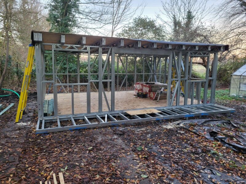 Steel Frame Buildings | Extensions & Porches | Garden Rooms | Lofts | Annexes | Foundations & Ground | Screws | Decks & Bases | Tiny Homes | Floating Homes