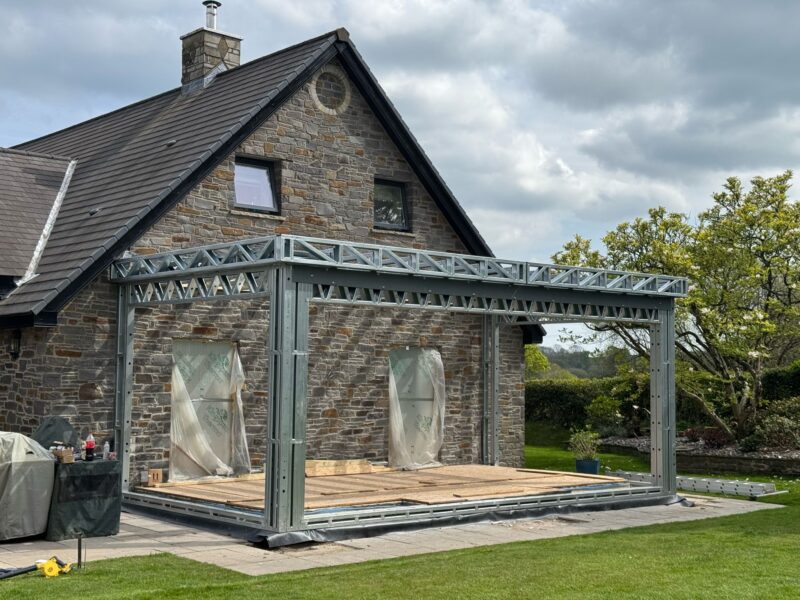 Steel Frame Buildings | Extensions & Porches | Garden Rooms | Lofts | Annexes | Foundations & Ground | Screws | Decks & Bases | Tiny Homes | Floating Homes