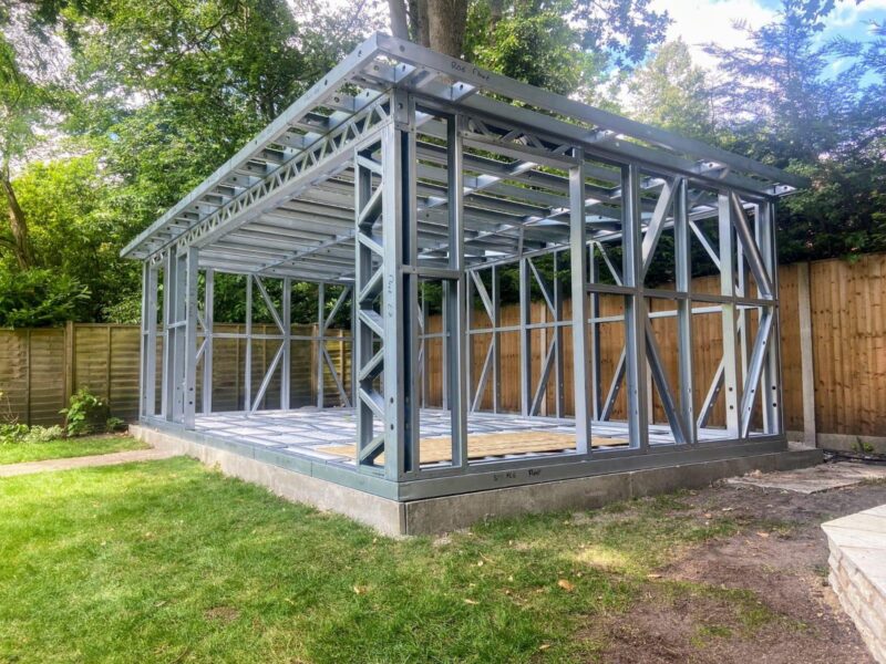 Steel Frame Buildings | Extensions & Porches | Garden Rooms | Lofts | Annexes | Foundations & Ground | Screws | Decks & Bases | Tiny Homes | Floating Homes