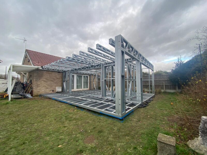 Steel Frame Buildings | Extensions & Porches | Garden Rooms | Lofts | Annexes | Foundations & Ground | Screws | Decks & Bases | Tiny Homes | Floating Homes