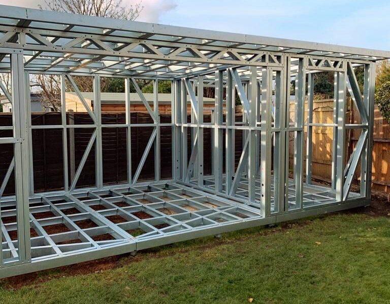 Steel Frame Buildings | Extensions & Porches | Garden Rooms | Lofts | Annexes | Foundations & Ground | Screws | Decks & Bases | Tiny Homes | Floating Homes