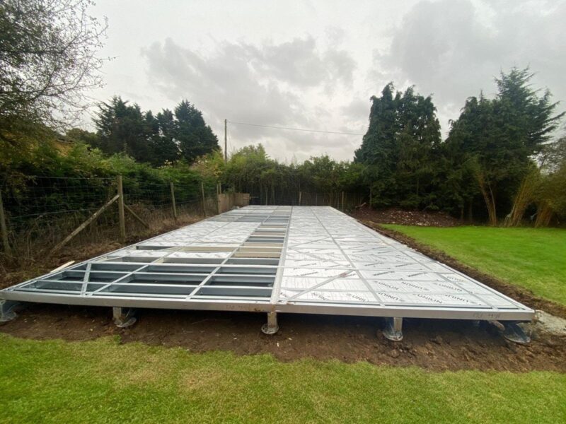 Steel Frame Buildings | Extensions & Porches | Garden Rooms | Lofts | Annexes | Foundations & Ground | Screws | Decks & Bases | Tiny Homes | Floating Homes