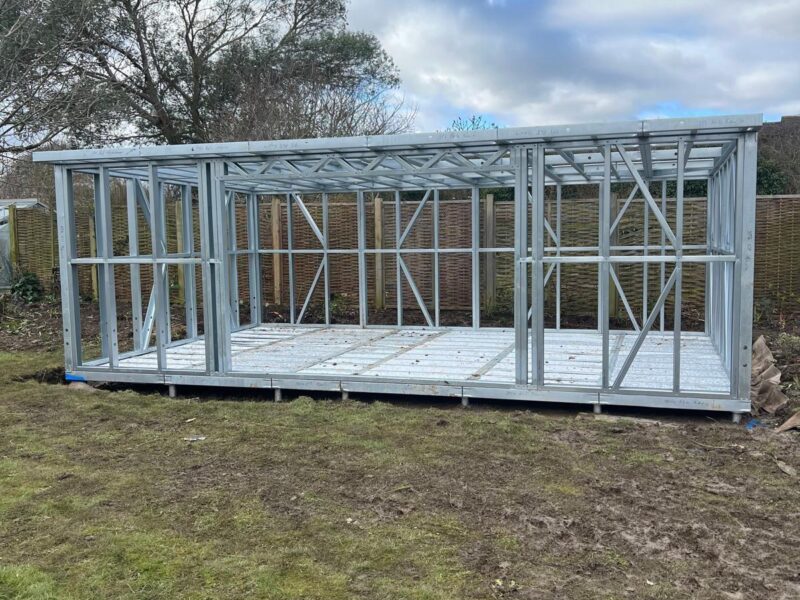 Steel Frame Buildings | Extensions & Porches | Garden Rooms | Lofts | Annexes | Foundations & Ground | Screws | Decks & Bases | Tiny Homes | Floating Homes