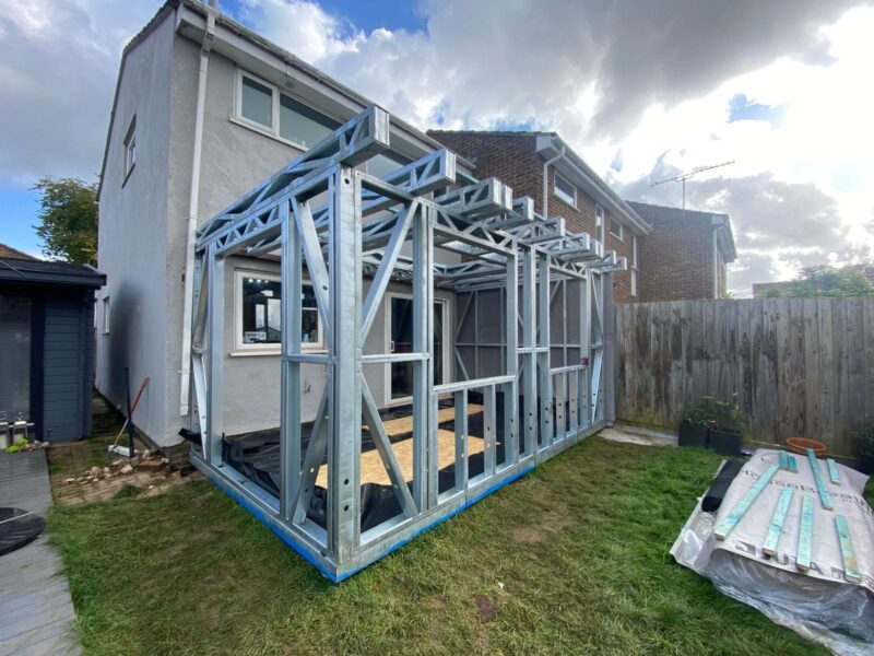 Steel Frame Buildings | Extensions & Porches | Garden Rooms | Lofts | Annexes | Foundations & Ground | Screws | Decks & Bases | Tiny Homes | Floating Homes