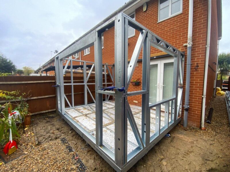 Steel Frame Buildings | Extensions & Porches | Garden Rooms | Lofts | Annexes | Foundations & Ground | Screws | Decks & Bases | Tiny Homes | Floating Homes