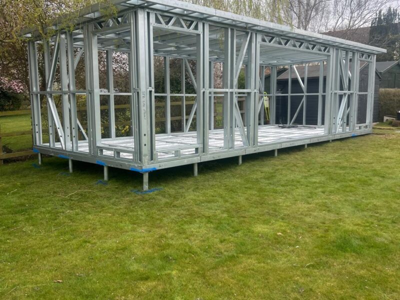 Steel Frame Buildings | Extensions & Porches | Garden Rooms | Lofts | Annexes | Foundations & Ground | Screws | Decks & Bases | Tiny Homes | Floating Homes