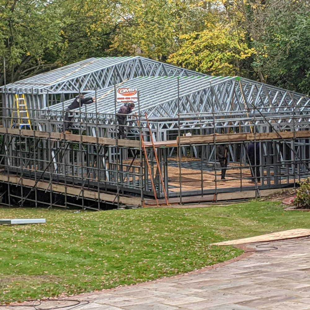 Steel Frame Buildings | Extensions & Porches | Garden Rooms | Lofts | Annexes | Foundations & Ground | Screws | Decks & Bases | Tiny Homes | Floating Homes