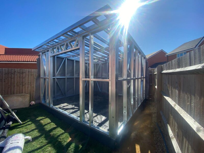 Steel Frame Buildings | Extensions & Porches | Garden Rooms | Lofts | Annexes | Foundations & Ground | Screws | Decks & Bases | Tiny Homes | Floating Homes
