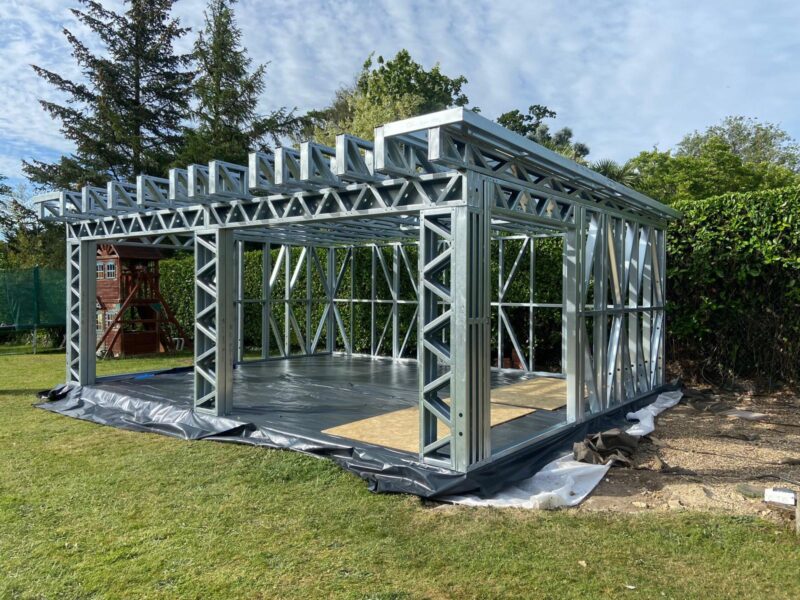 Steel Frame Buildings | Extensions & Porches | Garden Rooms | Lofts | Annexes | Foundations & Ground | Screws | Decks & Bases | Tiny Homes | Floating Homes