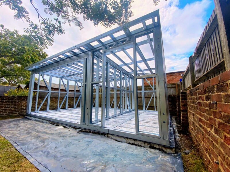 Steel Frame Buildings | Extensions & Porches | Garden Rooms | Lofts | Annexes | Foundations & Ground | Screws | Decks & Bases | Tiny Homes | Floating Homes