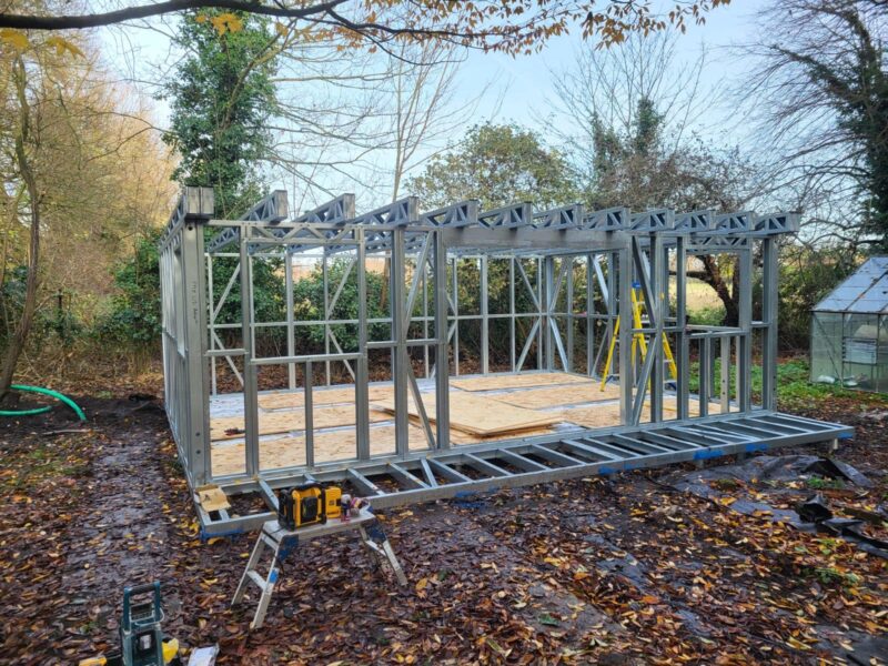 Steel Frame Buildings | Extensions & Porches | Garden Rooms | Lofts | Annexes | Foundations & Ground | Screws | Decks & Bases | Tiny Homes | Floating Homes