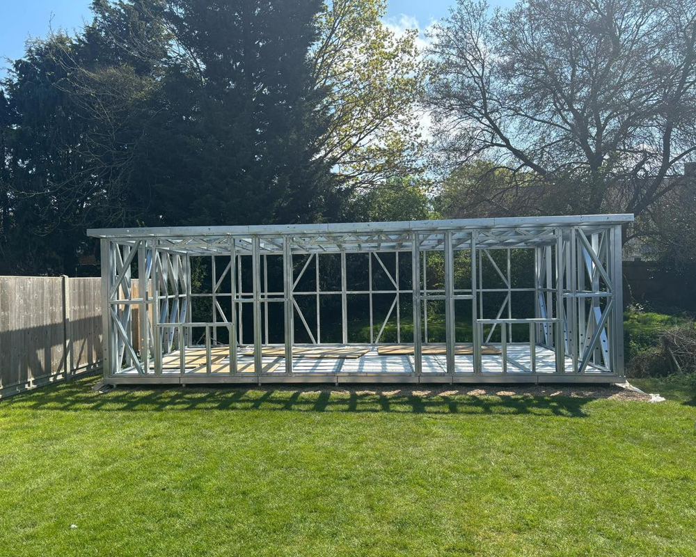Steel Frame Buildings | Extensions & Porches | Garden Rooms | Lofts | Annexes | Foundations & Ground | Screws | Decks & Bases | Tiny Homes | Floating Homes