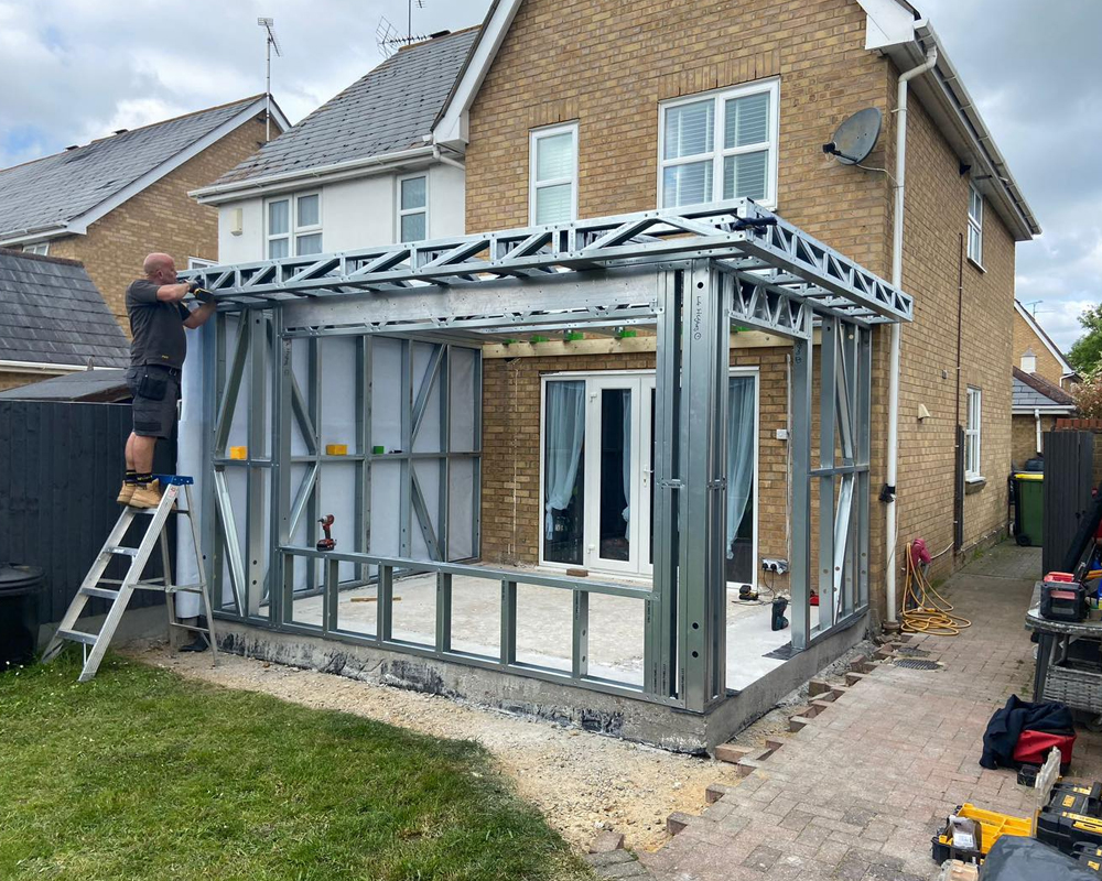 Steel Frame Buildings | Extensions & Porches | Garden Rooms | Lofts | Annexes | Foundations & Ground | Screws | Decks & Bases | Tiny Homes | Floating Homes