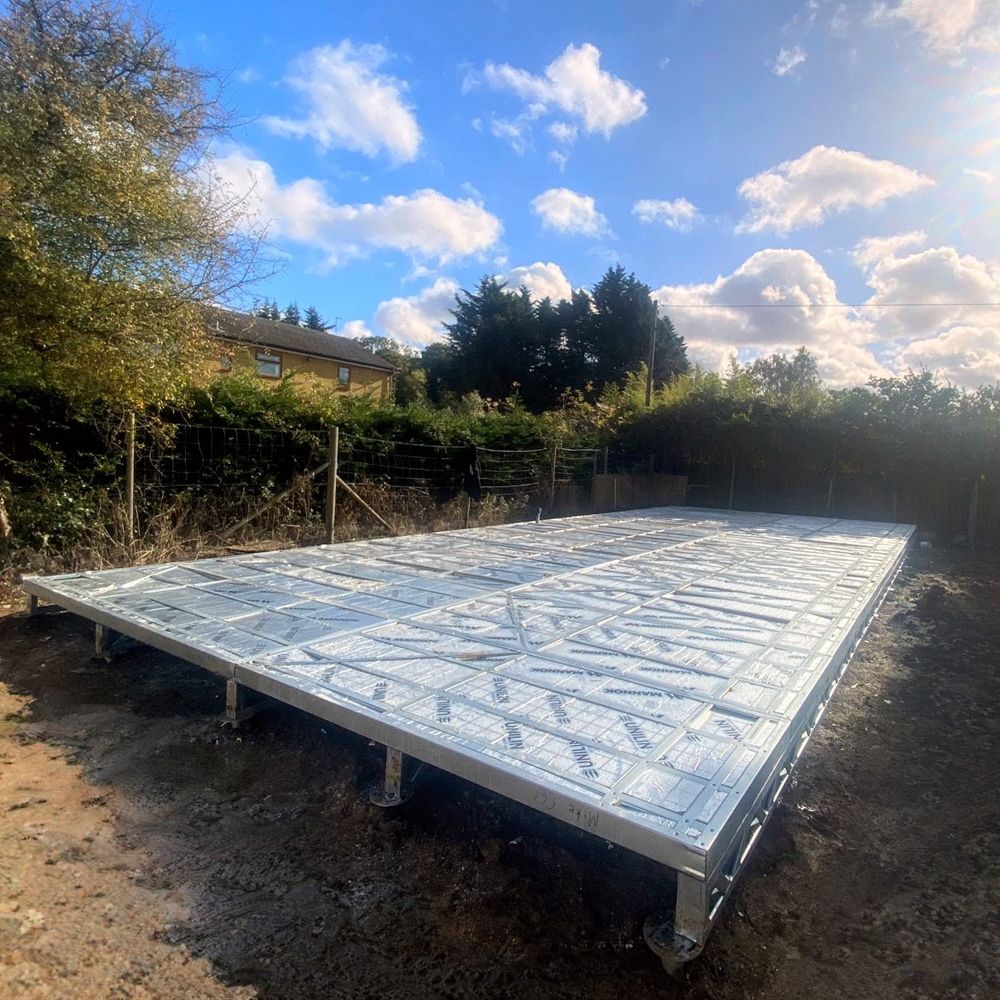 Steel Frame Buildings | Extensions & Porches | Garden Rooms | Lofts | Annexes | Foundations & Ground | Screws | Decks & Bases | Tiny Homes | Floating Homes