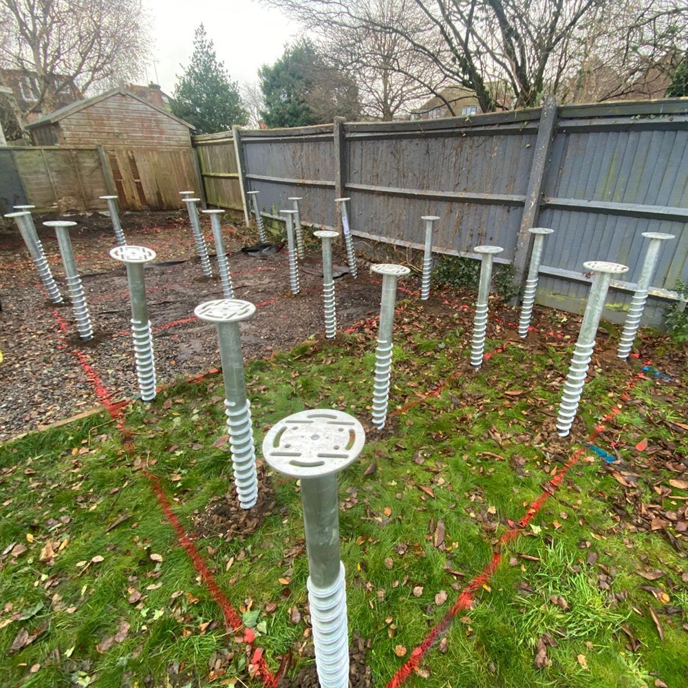 Steel Frame Buildings | Extensions & Porches | Garden Rooms | Lofts | Annexes | Foundations & Ground | Screws | Decks & Bases | Tiny Homes | Floating Homes