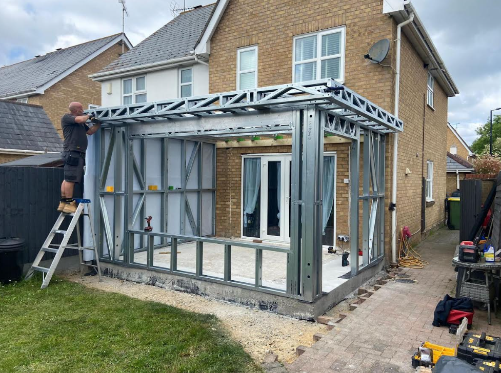 Steel Frame Buildings | Extensions & Porches | Garden Rooms | Lofts | Annexes | Foundations & Ground | Screws | Decks & Bases | Tiny Homes | Floating Homes